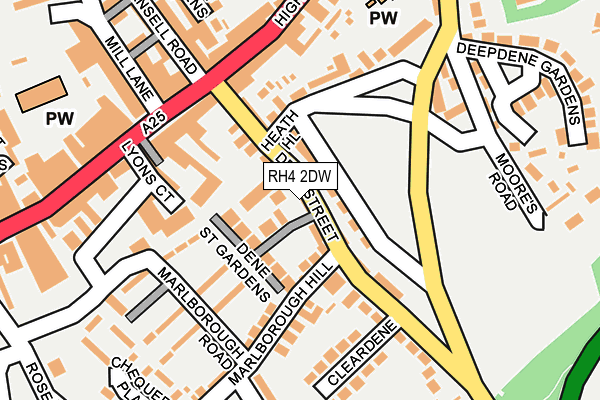 RH4 2DW map - OS OpenMap – Local (Ordnance Survey)