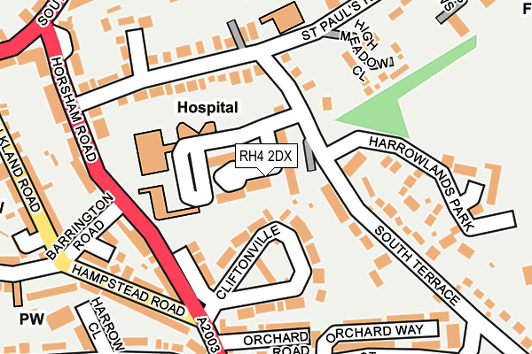 RH4 2DX map - OS OpenMap – Local (Ordnance Survey)