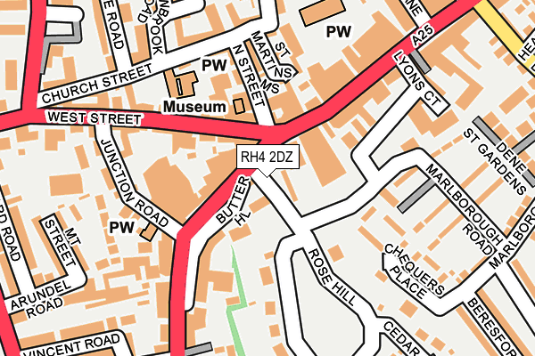 RH4 2DZ map - OS OpenMap – Local (Ordnance Survey)