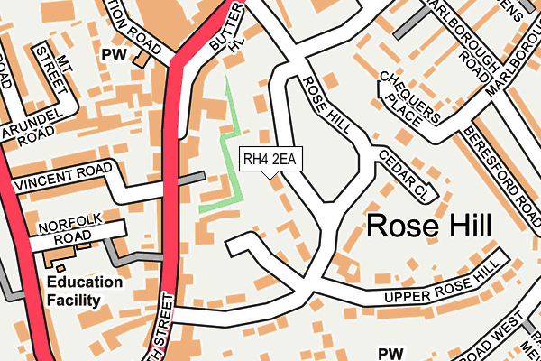 RH4 2EA map - OS OpenMap – Local (Ordnance Survey)