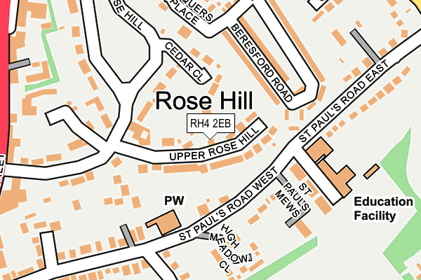 RH4 2EB map - OS OpenMap – Local (Ordnance Survey)