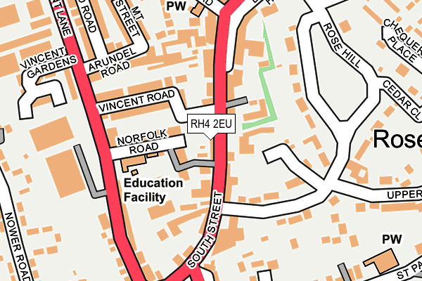 RH4 2EU map - OS OpenMap – Local (Ordnance Survey)