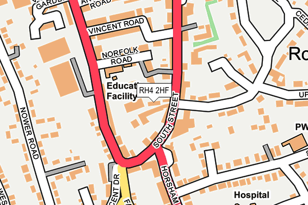 Map of WOODCOTE HOUSE ESTATE CO.LIMITED at local scale