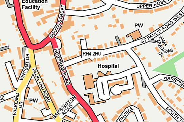 RH4 2HU map - OS OpenMap – Local (Ordnance Survey)