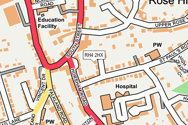 RH4 2HX map - OS OpenMap – Local (Ordnance Survey)