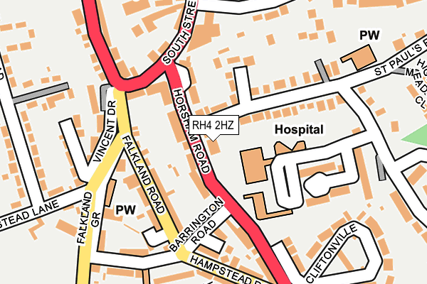 RH4 2HZ map - OS OpenMap – Local (Ordnance Survey)