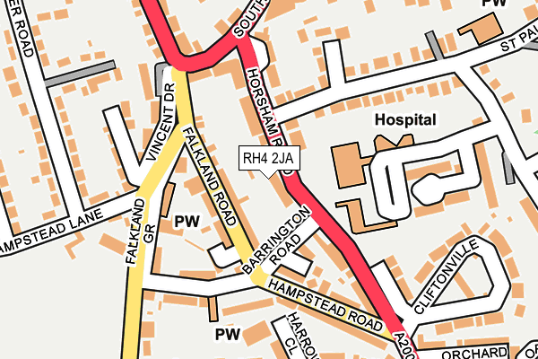RH4 2JA map - OS OpenMap – Local (Ordnance Survey)
