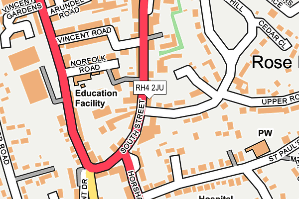 RH4 2JU map - OS OpenMap – Local (Ordnance Survey)