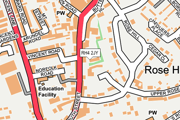 RH4 2JY map - OS OpenMap – Local (Ordnance Survey)