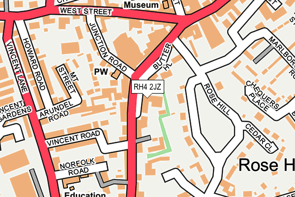 RH4 2JZ map - OS OpenMap – Local (Ordnance Survey)