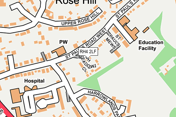 RH4 2LF map - OS OpenMap – Local (Ordnance Survey)