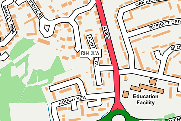 RH4 2LW map - OS OpenMap – Local (Ordnance Survey)