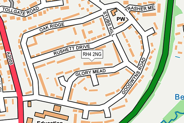 RH4 2NG map - OS OpenMap – Local (Ordnance Survey)