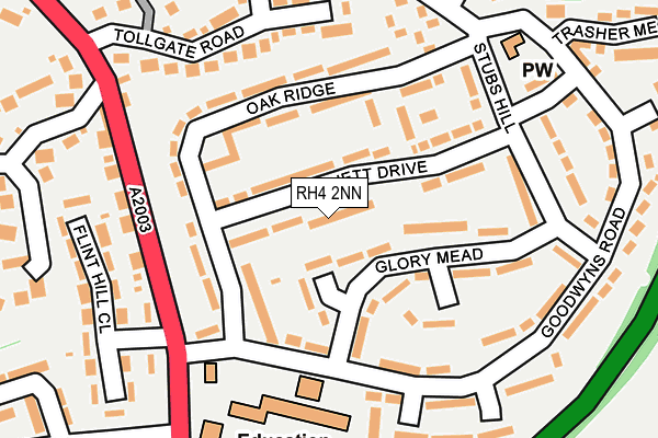 RH4 2NN map - OS OpenMap – Local (Ordnance Survey)