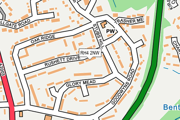 RH4 2NW map - OS OpenMap – Local (Ordnance Survey)