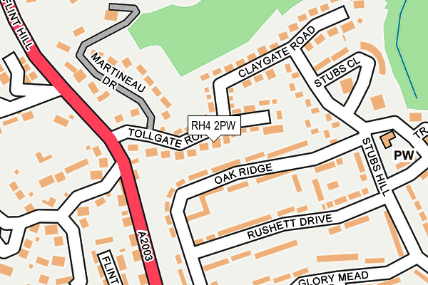 RH4 2PW map - OS OpenMap – Local (Ordnance Survey)