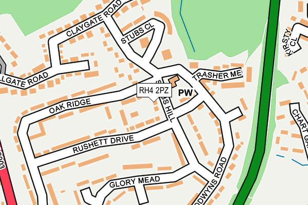 RH4 2PZ map - OS OpenMap – Local (Ordnance Survey)