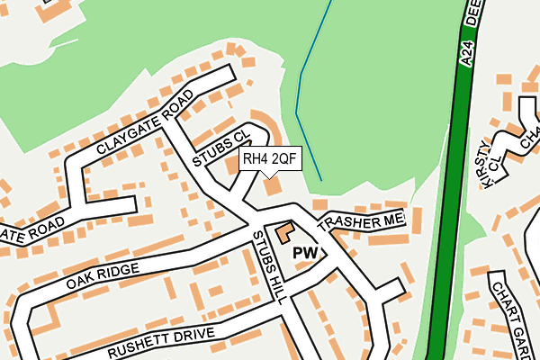 RH4 2QF map - OS OpenMap – Local (Ordnance Survey)