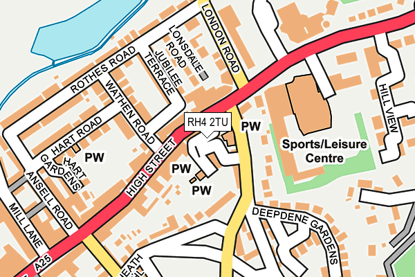 RH4 2TU map - OS OpenMap – Local (Ordnance Survey)