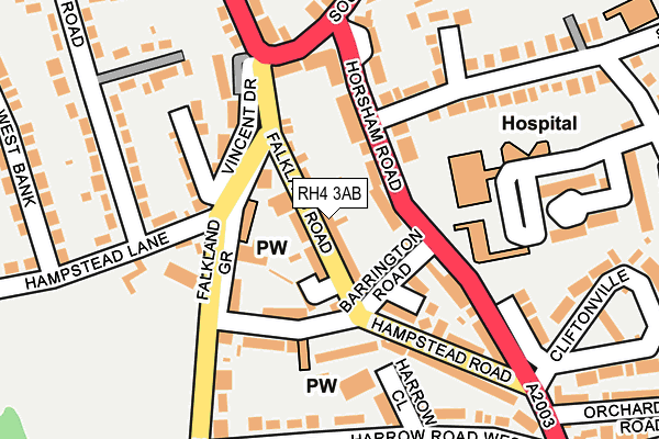 RH4 3AB map - OS OpenMap – Local (Ordnance Survey)