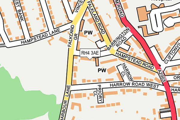 RH4 3AE map - OS OpenMap – Local (Ordnance Survey)