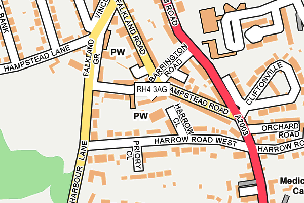 RH4 3AG map - OS OpenMap – Local (Ordnance Survey)