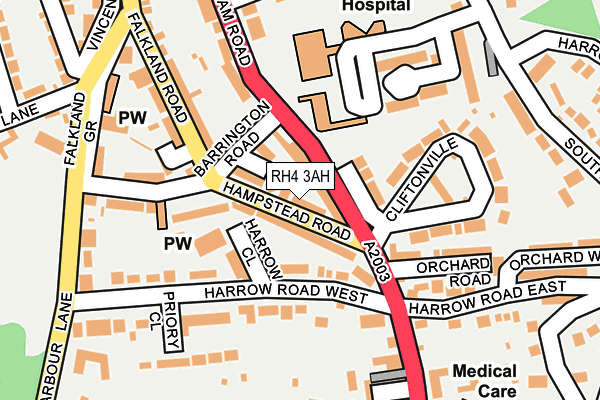 RH4 3AH map - OS OpenMap – Local (Ordnance Survey)