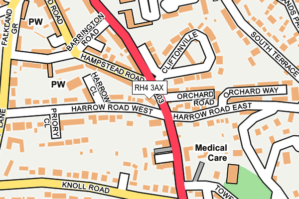 RH4 3AX map - OS OpenMap – Local (Ordnance Survey)