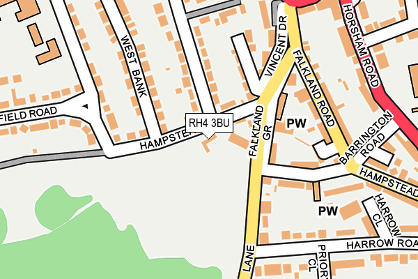 RH4 3BU map - OS OpenMap – Local (Ordnance Survey)
