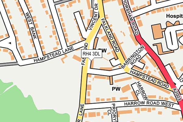 RH4 3DL map - OS OpenMap – Local (Ordnance Survey)