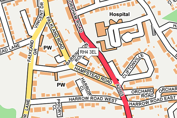 RH4 3EL map - OS OpenMap – Local (Ordnance Survey)
