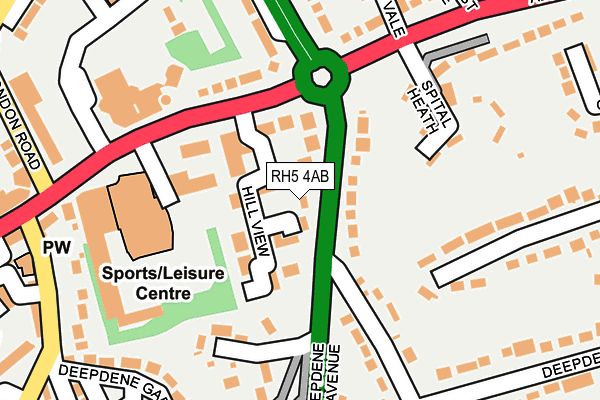 RH5 4AB map - OS OpenMap – Local (Ordnance Survey)