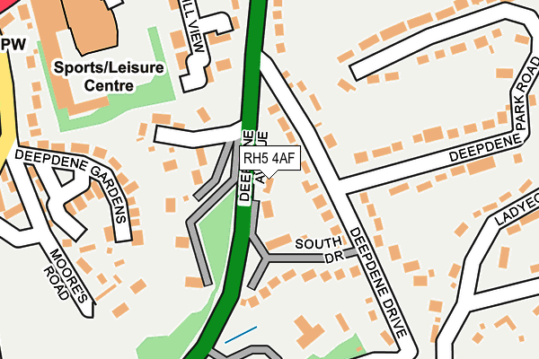 RH5 4AF map - OS OpenMap – Local (Ordnance Survey)