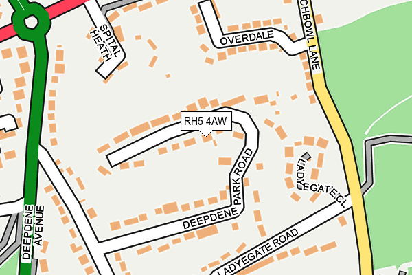 RH5 4AW map - OS OpenMap – Local (Ordnance Survey)