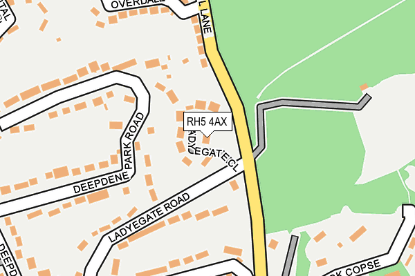 RH5 4AX map - OS OpenMap – Local (Ordnance Survey)
