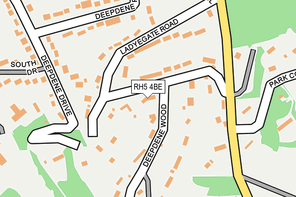 RH5 4BE map - OS OpenMap – Local (Ordnance Survey)