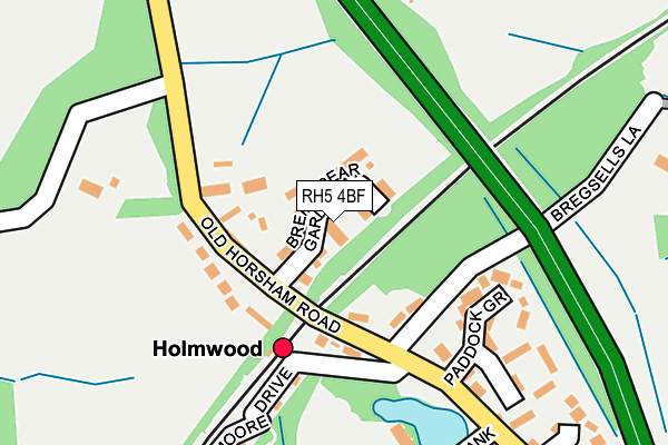 RH5 4BF map - OS OpenMap – Local (Ordnance Survey)