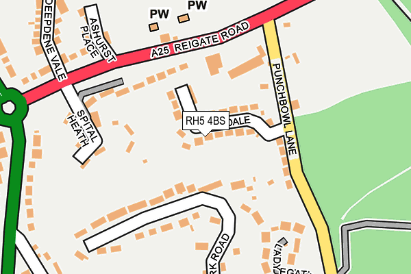 RH5 4BS map - OS OpenMap – Local (Ordnance Survey)