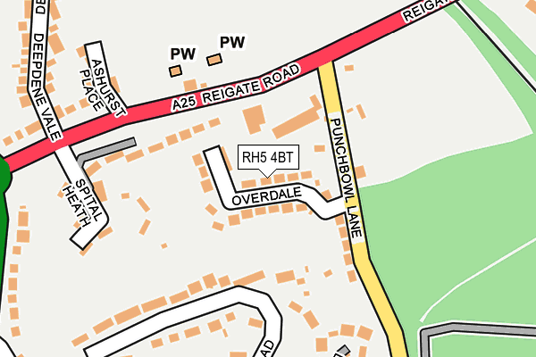 RH5 4BT map - OS OpenMap – Local (Ordnance Survey)
