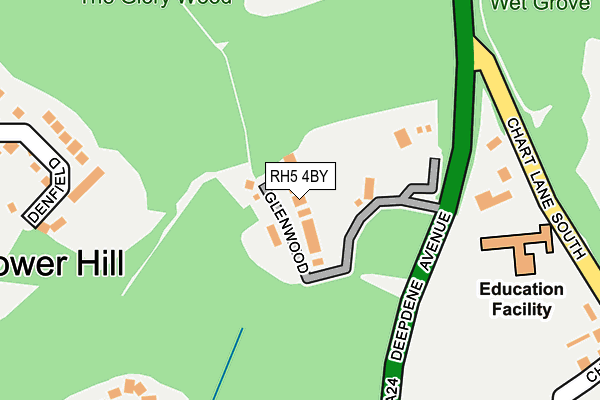 RH5 4BY map - OS OpenMap – Local (Ordnance Survey)