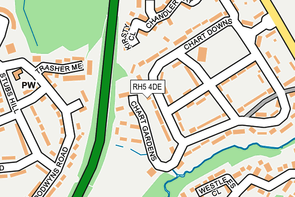 RH5 4DE map - OS OpenMap – Local (Ordnance Survey)