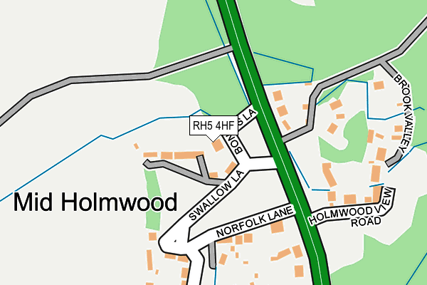 RH5 4HF map - OS OpenMap – Local (Ordnance Survey)