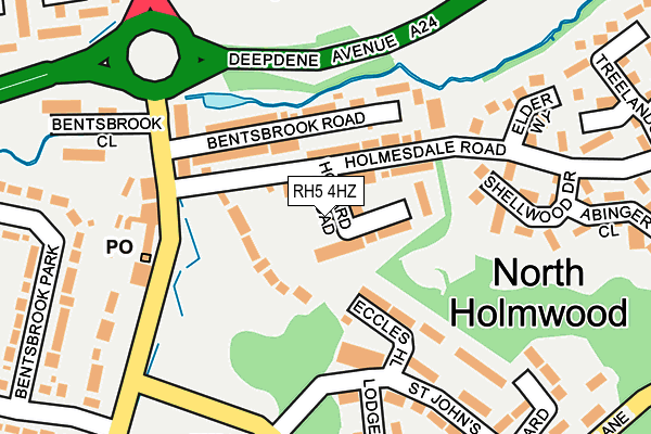 RH5 4HZ map - OS OpenMap – Local (Ordnance Survey)