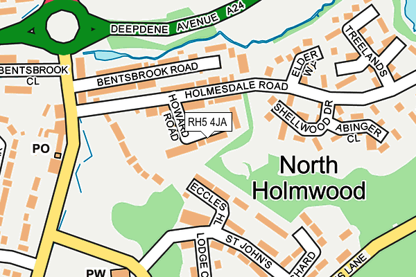 RH5 4JA map - OS OpenMap – Local (Ordnance Survey)