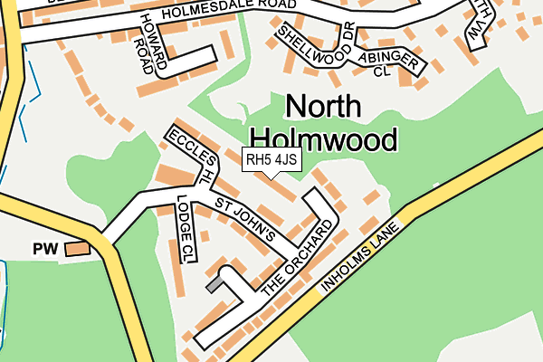 RH5 4JS map - OS OpenMap – Local (Ordnance Survey)