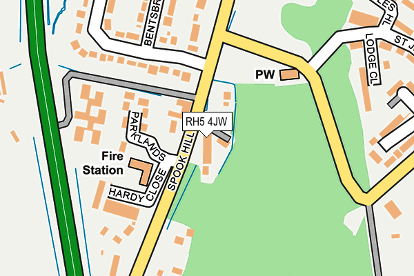 RH5 4JW map - OS OpenMap – Local (Ordnance Survey)