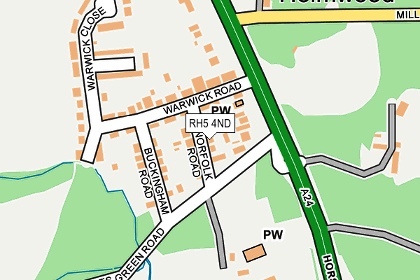 RH5 4ND map - OS OpenMap – Local (Ordnance Survey)