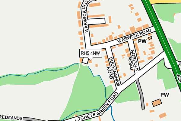 RH5 4NW map - OS OpenMap – Local (Ordnance Survey)