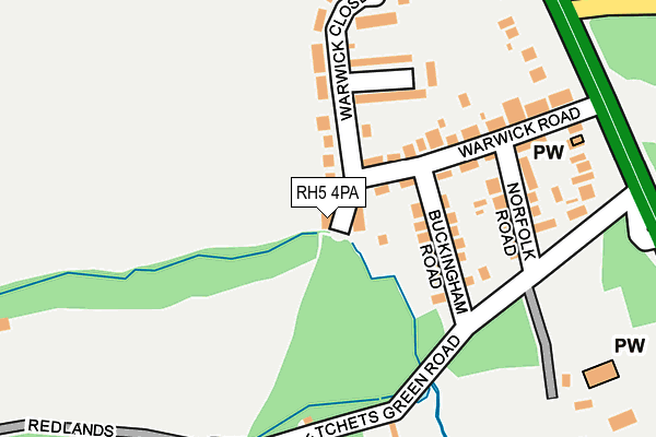 RH5 4PA map - OS OpenMap – Local (Ordnance Survey)