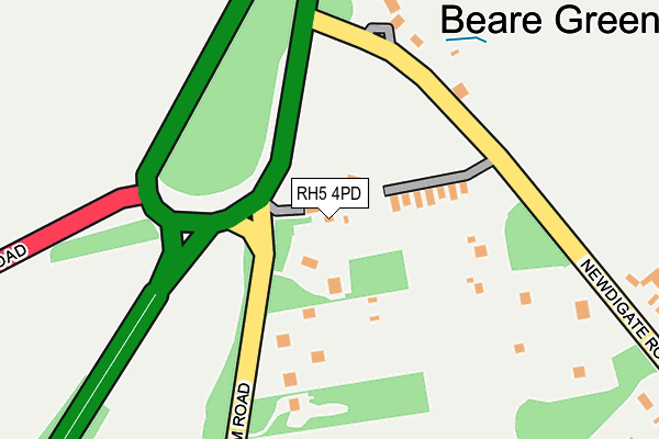 RH5 4PD map - OS OpenMap – Local (Ordnance Survey)